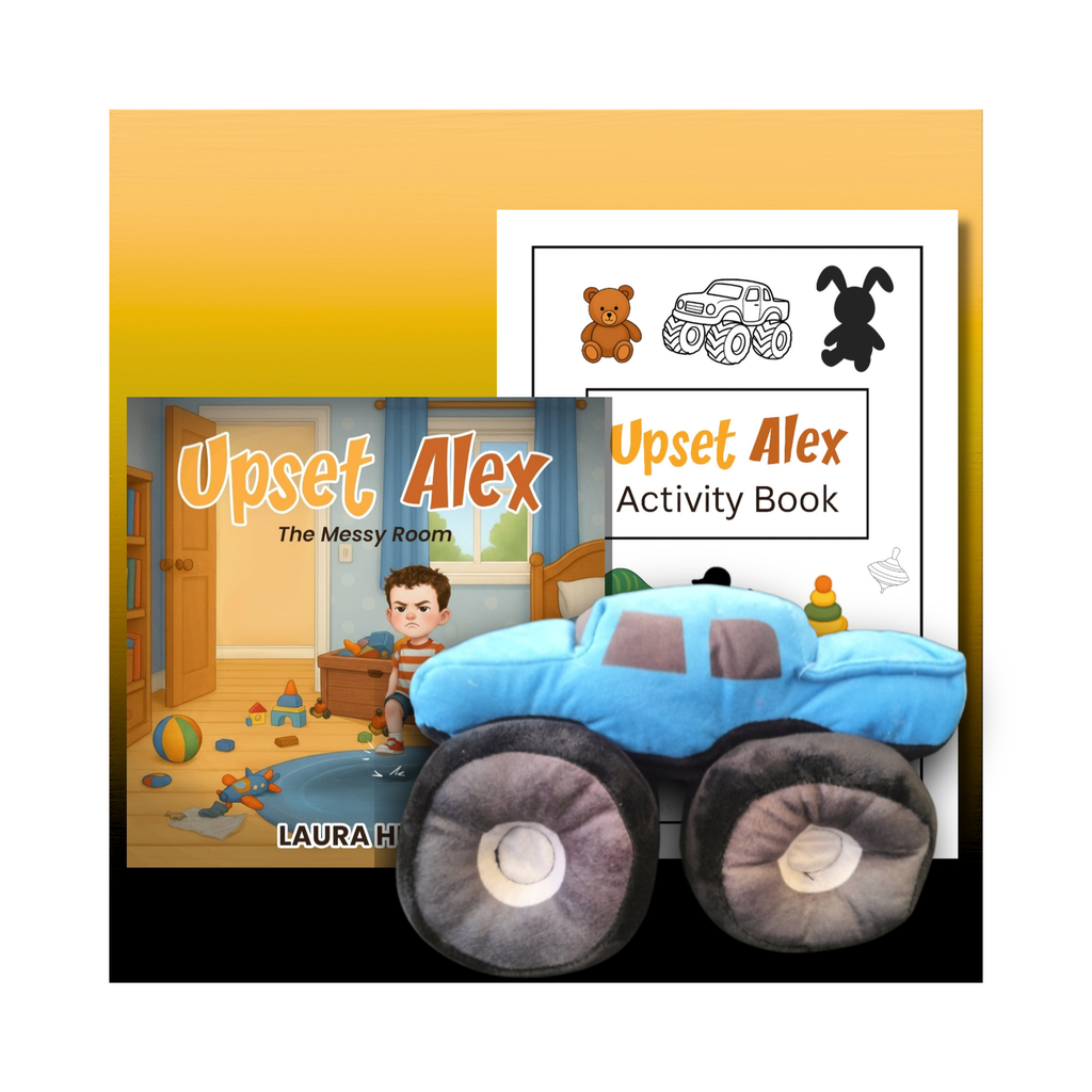 Upset Alex: The Messy Room Ultimate Bundle – Book, Activity Book & Plush